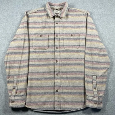 Marine Layer overshirt shacket mens marge gray long sleeve striped wool blend - Image 1 of 4