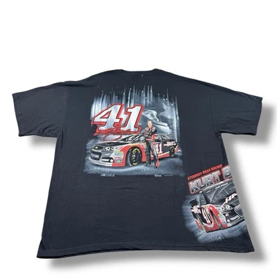 NUEVO CON ETIQUETAS NASCAR 2014 Chase Authentics Kurt Busch #41 Coche Negro Gráfico Camiseta 2XL Foto 1 de 4
