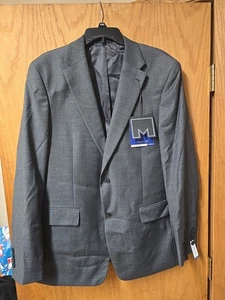 Collection By Michael Strahan Anzug Sakko Herren 44 Lang Modern Grau Wollmischung - Bild 1 von 4