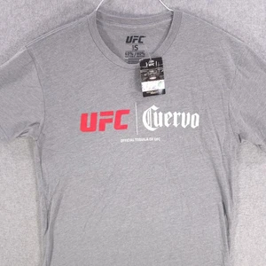 Camisa UFC Cuervo Tequila Oficial Gris Cuello Redondo Manga Corta MMA Para Hombres Pequeña - Imagen 1 de 14