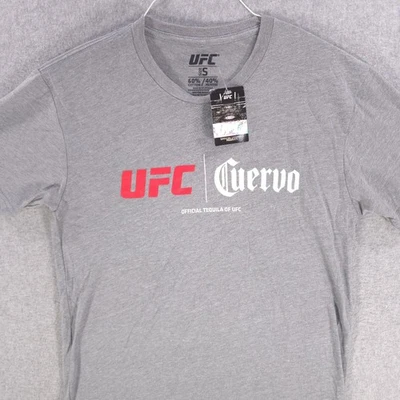 Camisa UFC Cuervo Tequila Oficial Gris Cuello Redondo Manga Corta MMA Para Hombres Pequeña Foto 1 de 4