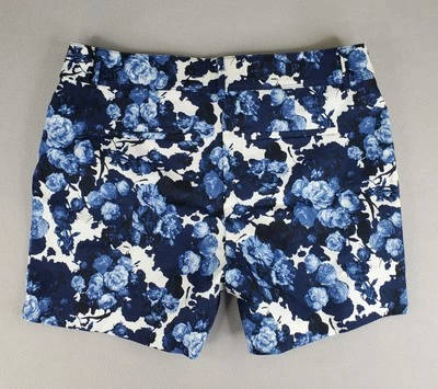 Pantalones Cortos Mujer The Limited 12 Azul Blanco Estampado Floral A Medida Elastizados Nuevos con Etiquetas Nuevos Foto 1 de 4