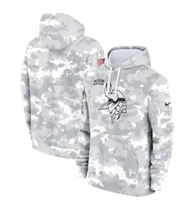 Minnesota Vikings Nike Salute To Service Arctic Camo Pullover Hoodie Men’s M NWT - Picture 1 of 2