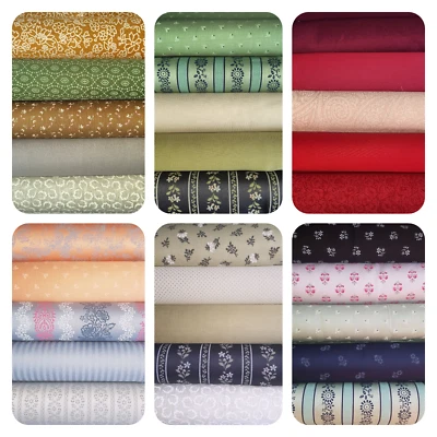 Stoffpaket  Baumwollsatin  Stoff Trachtenstoff   5 St. 24cm x 50cm - Bild 1 von 2