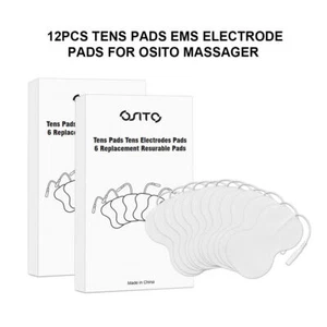 OSITO 12 reusable electrode pads for TENS EMS pain relief massagers - Picture 1 of 8