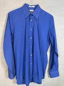 Camisa de vestir Alfani para hombre azul calce ajustado manga larga con botones - Imagen 1 de 5