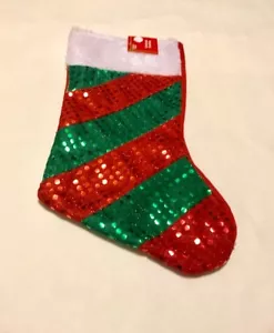 Weihnachtsstrumpf Holiday Time rot/grün - Bild 1 von 2