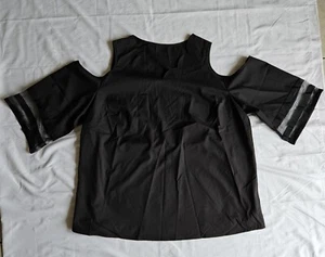 Women's black bare shoulder top - Picture 1 of 6