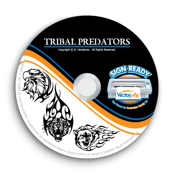 SIGN READY VECTOR ART TRIBAL PREDATORS CLIPART-FLAMES VECTOR CLIP ART-VINYL CUTTER PLOTTER GRAPHICS CD