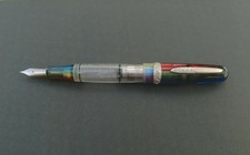 Stipula Etruria Rainbow Prisma Limited Edition Fountain Pen Titanium T-Flex Nib