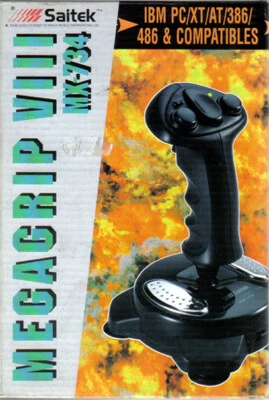 JOYSTICK SAITEK MEGAGRIP VIII MX-734 4 TASTI PORTA PC GAME RETROPC NUOVO - Image 1 of 2