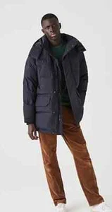Lacoste Men's, Detachable Hood Long Puffer Coat Water Repellent, Black, 54/L - Picture 1 of 4