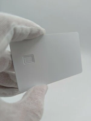 Heavy Metal Stainless Steel Credit C. Blank w/Chip Slot & Mag Strip. Apple Frost - Image 1 of 2