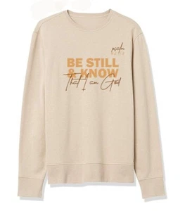 Be still and know I am God Psalm 46:10 gospel sweatshirt God t-shirt Tan/Beige - Picture 1 of 1