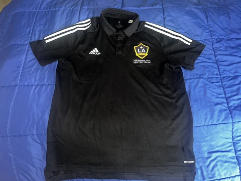 ADIDAS LOS ÁNGELES GALAXY PLAYER ISSUE POLO SHIRT 2019 AEROREADY Cover