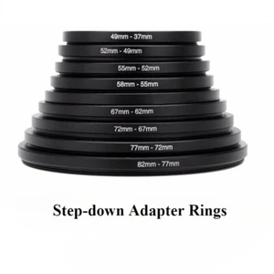 Camera Lens Set Up Rings 9 Pack Set Step-down Rings Kit for Lens Filter Adapter - Picture 1 of 8