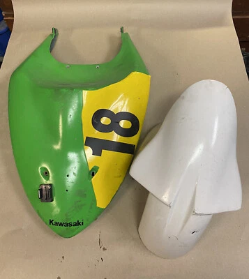 05-06 Kawasaki Ninja ZX6R 636 carenagem traseira de fibra de vidro carenagem para-lama #0140 - Imagem 1 de 4
