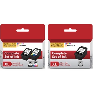 PG-243XL CL-244XL Tintenpatrone kompatibel für Canon 243 244 MG2924 MG2950 Set - Bild 1 von 11