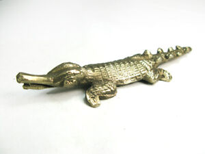 Poids Baoulé Akan crocodile, caïman, alligator - artisanat africain - bronze