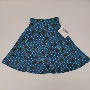 Girls Lularoe Skirt Blue Geometric Size 2 NWT - Picture 1 of 5