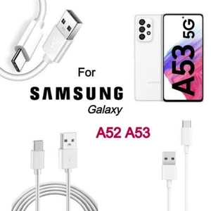 3M USB Typ C Schnellladen Daten Netzkabel Blei weiß Samsung Galaxy A52 A53 - Bild 1 von 12