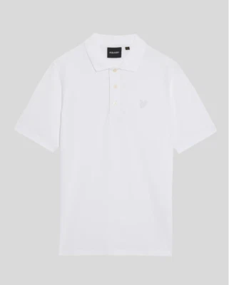 LYLE & SCOTT SUPERFINE TONAL POLO SHIRT/WHITE - MEDIUM DHL NEXT DAY - Image 1 of 2
