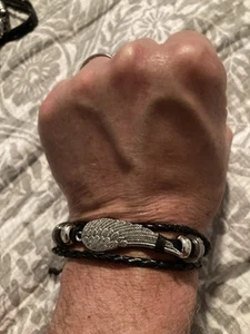 MENS BRACELET * TRIBAL * BOHEMIAN * STEAM PUNK * ROCKSTAR * ADJUSTABLE - Picture 1 of 3