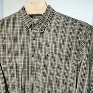Men's Carhartt Button Down Striped Long Sleeve Workwear Casual XL 100% Cotton - Picture 1 of 5