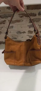 Vintage Fossil Key Genuine Woven Straw Raffia Shoulder Purse Handbag Boho Y2K - Picture 1 of 13