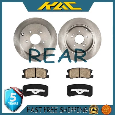 Rotores de disco trasero y pastillas de freno para Mitsubishi Endeavor 2004-2008 2010-2011 Foto 1 de 4