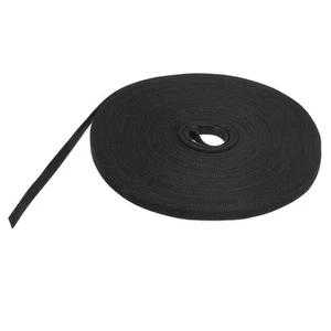Sangles à Crochet et Boucle 0,4 po x 65 pieds, Sangles RCA Réglables Sangles de Câble, Noir - Photo 1/5