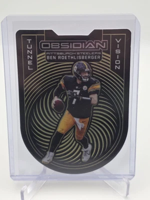 2021 Panini Obsidian  Tunnel Vision Ben Roethlisberger  Electric Etch Yellow /10 - Image 1 of 2