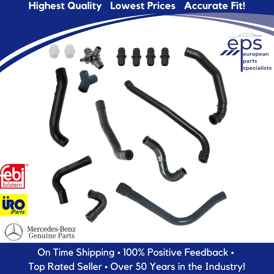 Intake Manifold Valve Cover Breather Hose Kit 1992-95 Mercedes 400 420 500 - image 1 of 4