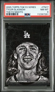 PSA 8 Tyler Glasnow 2025 Topps Tokyo Series Tokyo Nights #TN17 MLB LA Dodgers - Imagen 1 de 3