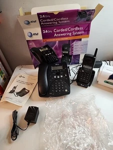 AT&T 1480 2,4 GHz Pojedyncza linia przewodowy / bezprzewodowy system odbierania telefonów CIB - Zdjęcie 1 z 12