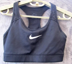 Nike Dri-Fit Sports Bra Womens Size M Racerback Black - Picture 1 of 4