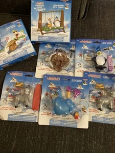 NUOVO Waggles Play Set di 5 Figurine Regali Gufo Pinguino Maiale Ippopotamo Asino ed Extra - Foto 1 di 9