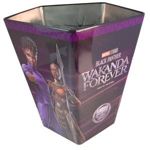 Marvel Studios Black Panther Wakanda Forever Metal Popcorn Trash Bucket Hexagon - Picture 1 of 8