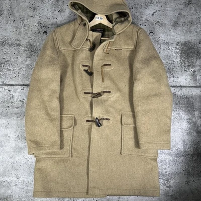 Abrigo de Lona Gloverall Para Hombre 42 Beige Lana Con Capucha Palanca Hecho en Inglaterra Foto 1 de 4