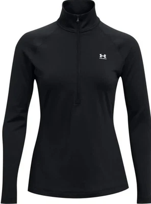 Under Armour ColdGear Authentics 1/2 Zip Top - Women's - Medium / Black/White - Image 1 of 4