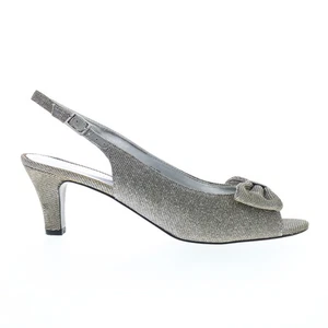 Zapatos de tacón David Tate Spirit para mujer grises de lona estrecha 9,5 - Imagen 1 de 4