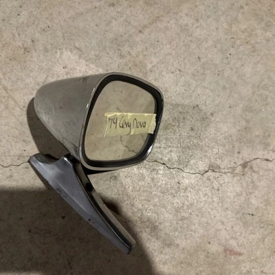 Espejo retrovisor Chevy Nova 1973-1974 74 original clásico antiguo GM derecho cromo descolorido Foto 1 de 4