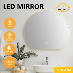 Viviendo 50 x 60 cm LED Wall Mirror Anti-fog Vanity Bathroom Mirrors Smart Touch - Picture 1 of 9