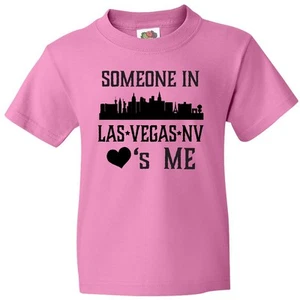 Inktastic Las Vegas Nevada Someone Loves Me Skyline Youth T-Shirt Nv Apparel Tee - Picture 1 of 7