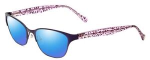 Lucky Brand D100 Damen Polarisierte Sonnenbrillen 4 Optionen Oval Lila Cheetah