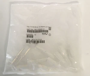 Lot of 10  HARTING 09110006117 Heavy Duty Power Connectors 100A male axial screw - Picture 1 of 3