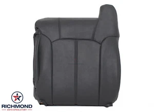 2001 Chevy Silverado 3500 LT -Driver Side LEAN BACK Leather Seat Cover DARK GRAY - Bild 1 von 12