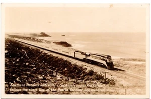 RPPC The Daylight Southern Pacific's Train Shore Line Black White Unposted  - Picture 1 of 2