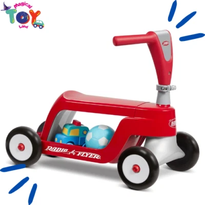 Scooter o paseo para niños pequeños, para niños de 1 a 4 años, juguete rojo Foto 1 de 4
