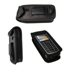 Custodia In Vera Pelle Con Clip Da Cintura Per Nokia 301, Caseroxx Nera, Con Finestra Trasparente, Protezione Completa